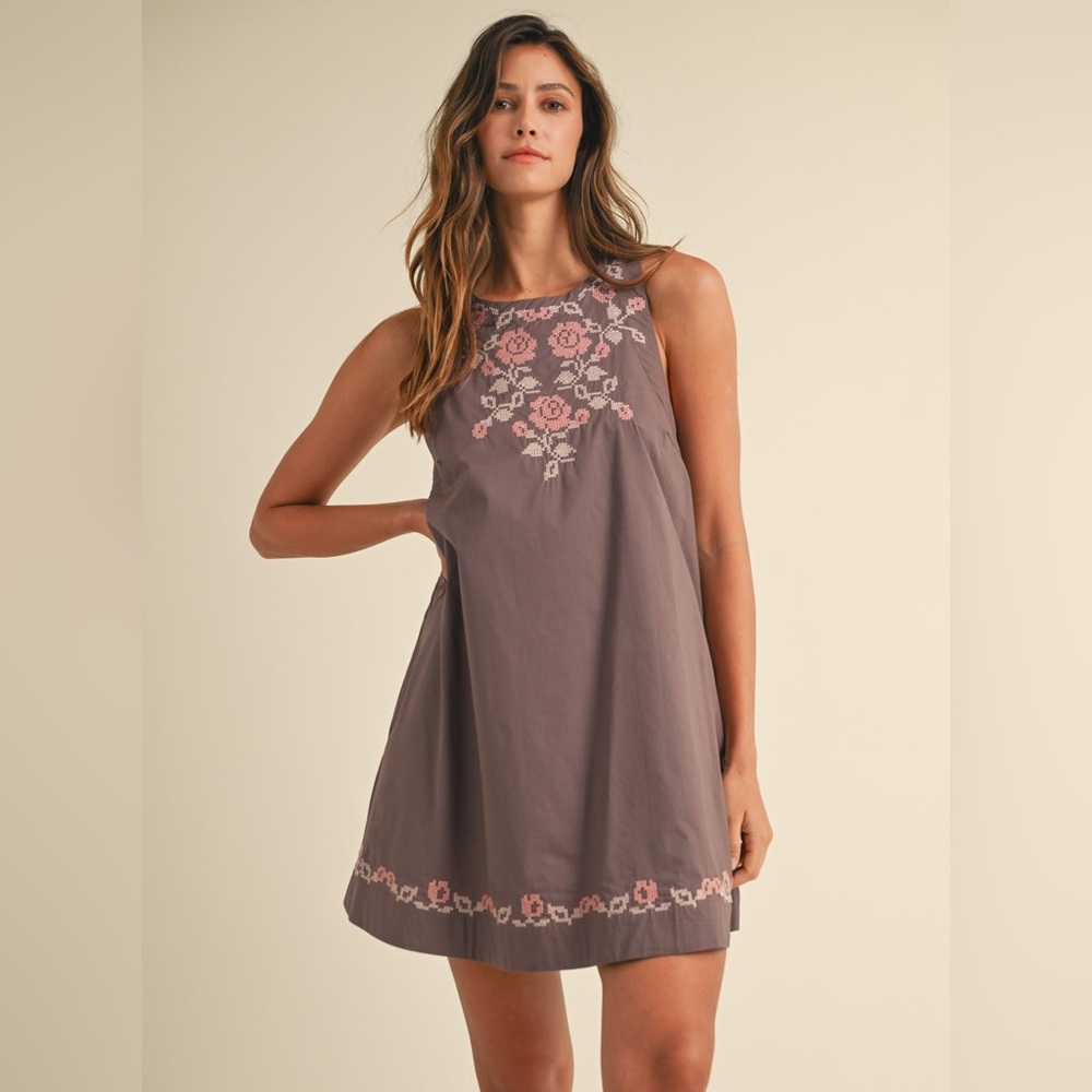 NWOT Mable Dress with Embroidery